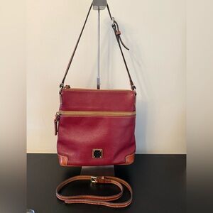 Dooney & Bourke Wine Pebble Leather Wexford Crossbody